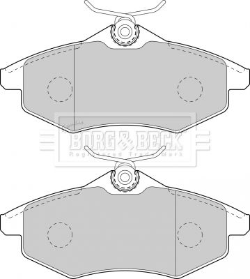 BORG & BECK Комплект тормозных колодок, дисковый тормоз BBP1727